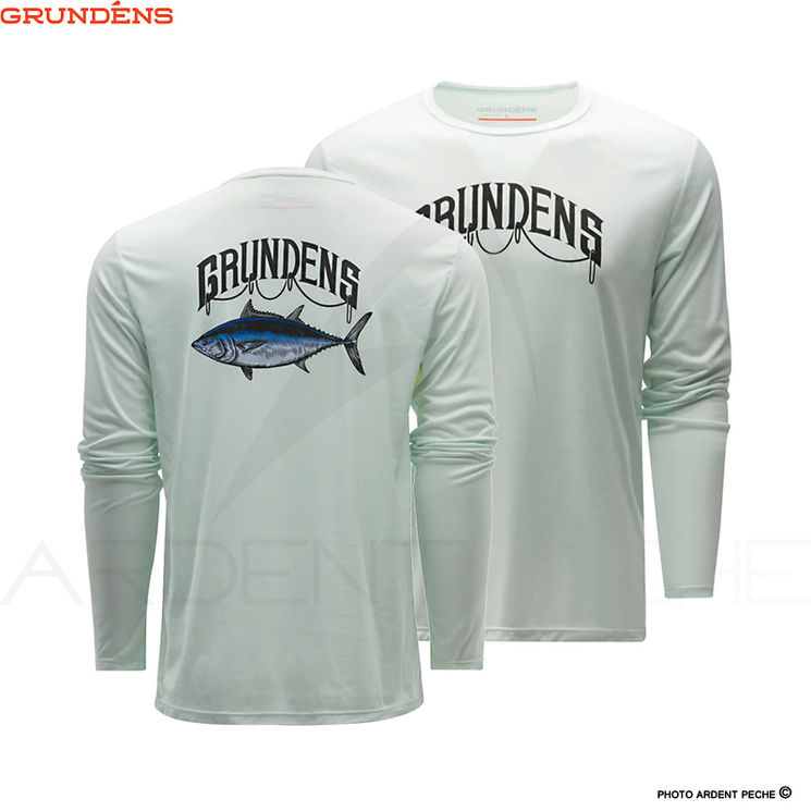 T Shirt GRUNDENS Tuna LS Tech tee Wan blue 