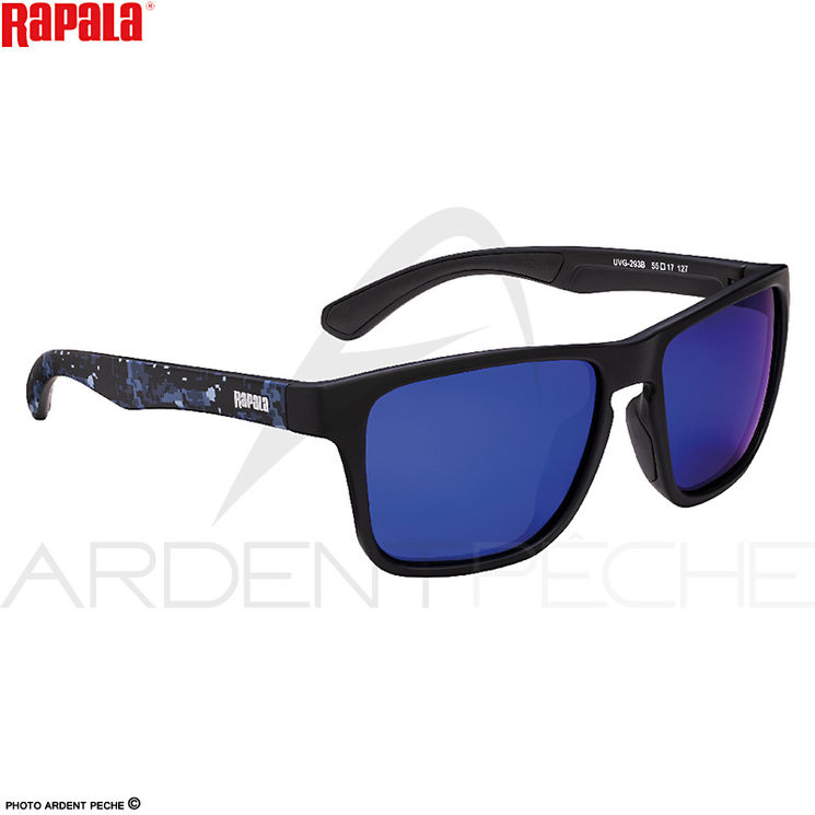 Lunettes polarisantes RAPALA Urban vision gear Bleu et noir mat Bleu miroir