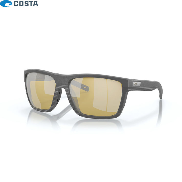 Lunettes polarisantes COSTA DEL MAR Pargo Net dark gray Sunrise silver mirror 580G