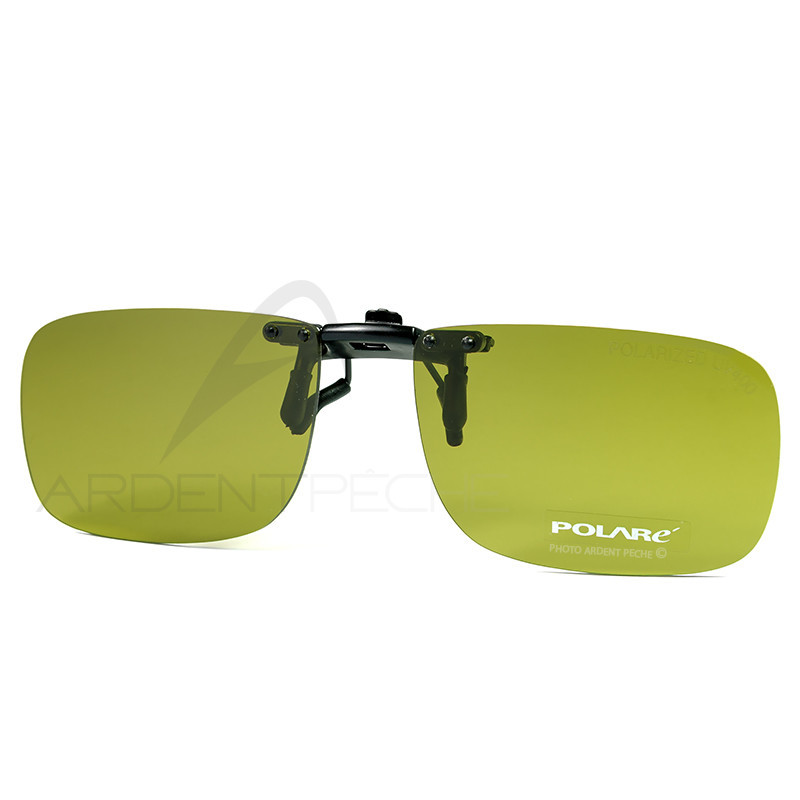 Clip lunettes COCOONS polarisants rectangle FLIP UP jaune