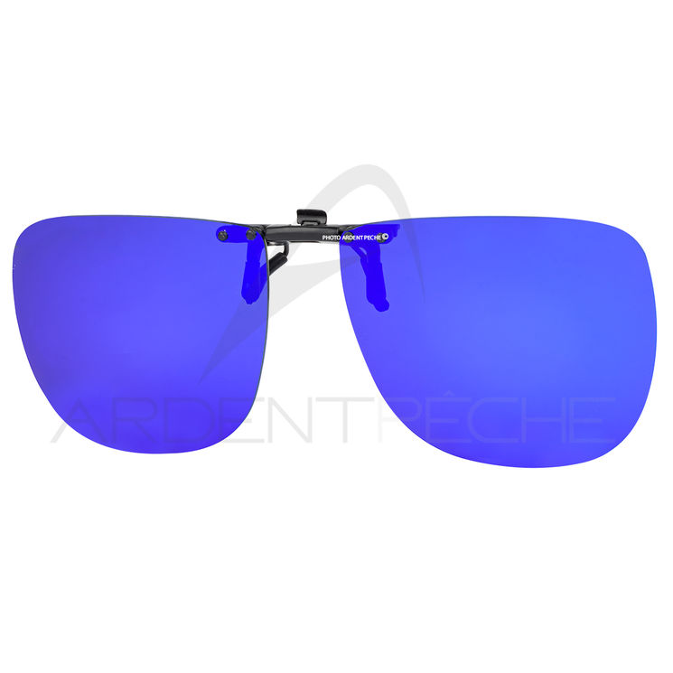 Clip lunettes COCOONS polarisants carré FLIP-UP Blue Mirror