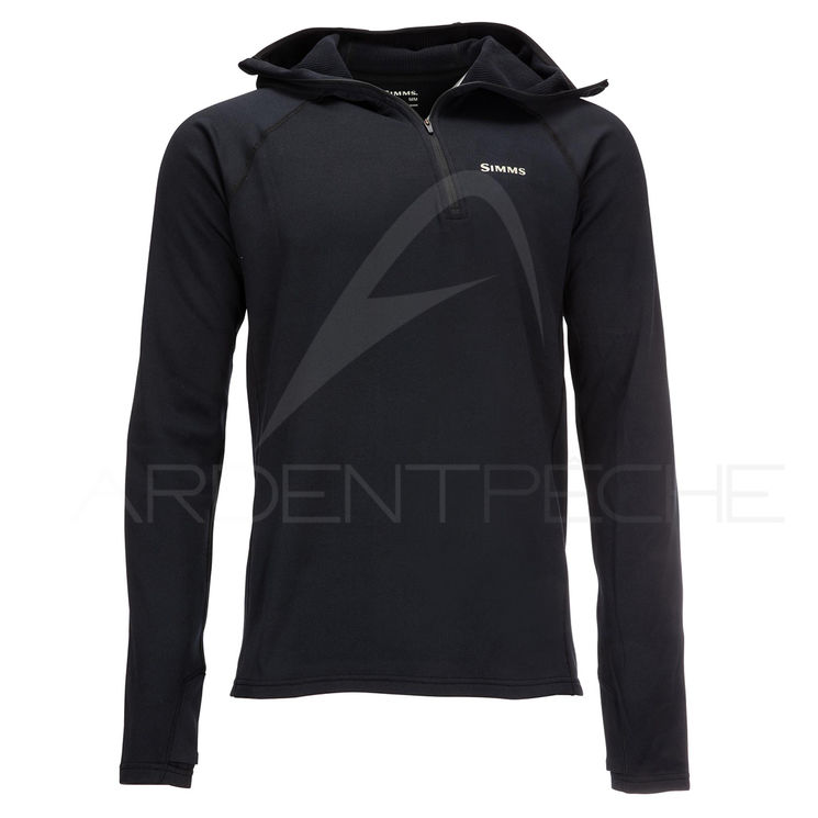 Sous-vêtement SIMMS Heavyweight Baselayer Hoody Black