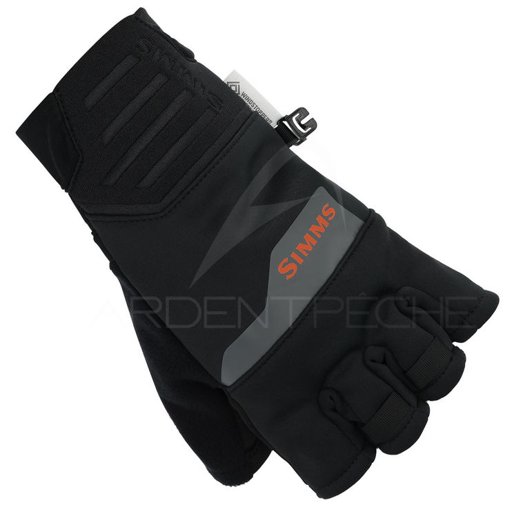 Gants SIMMS Windstopper Half-Finger Glove Black