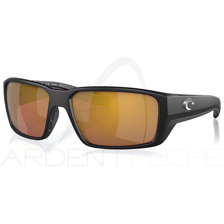 Lunettes polarisantes COSTA DEL MAR Fantail pro Matte black Gold mirror 580G